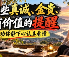 付费文章：一些真诚、金贵、有价值的提醒，劝你静下心认真看懂