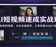 AI短视频速成实战班：爆款案例观摩、分步实操教学，从零掌握AI出片技巧