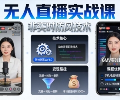 宝子哥无人直播实战课，非实时防风技术，聚焦抖音快手等平台直播带货，轻松开启直播变现之路(更新261001)