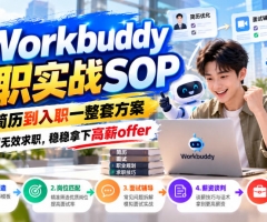 Workbuddy求职实战SOP，从简历到入职一整套方案，告别无效求职，稳稳拿下高薪offer