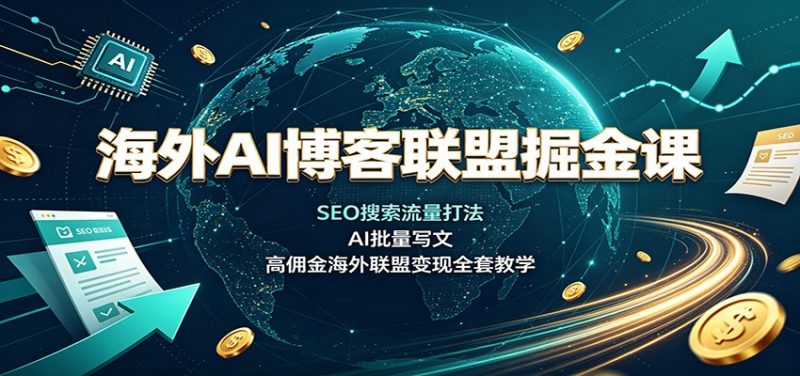 海外AI博客联盟掘金课：SEO搜索流量打法，AI批量写文，高佣金海外联盟变现全套教学-1.jpg