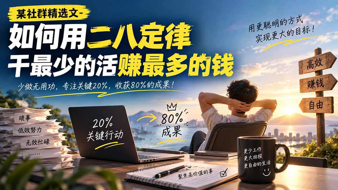 某社群精选文-如何用二八定律干最少的活赚最多的钱-2.jpeg