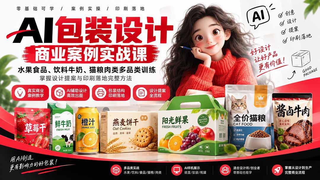 AI包装设计商业案例实战课：水果食品、饮料牛奶、猫粮肉类多品类训练，掌握设计提案与印刷落地完整方法-2.jpeg