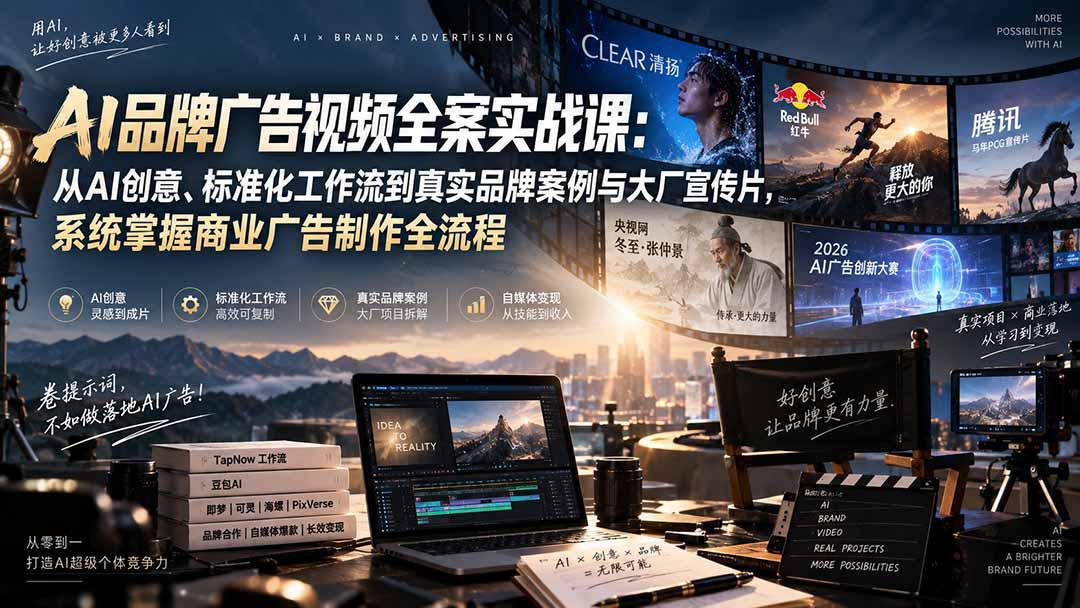 AI品牌广告视频全案实战课：从AI创意、标准化工作流到真实品牌案例与大厂宣传片，系统掌握商业广告制作全流程-1.jpeg
