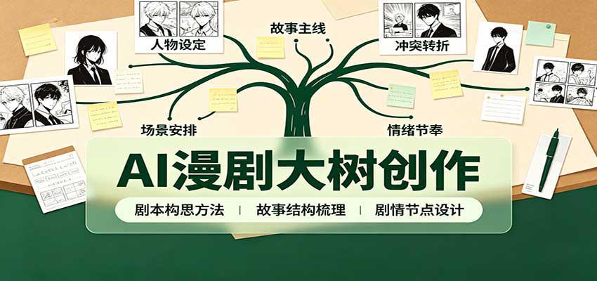 AI漫剧大树创作：剧本构思课程讲解，软件插件配置，配套工具资料完整梳理-1.jpeg