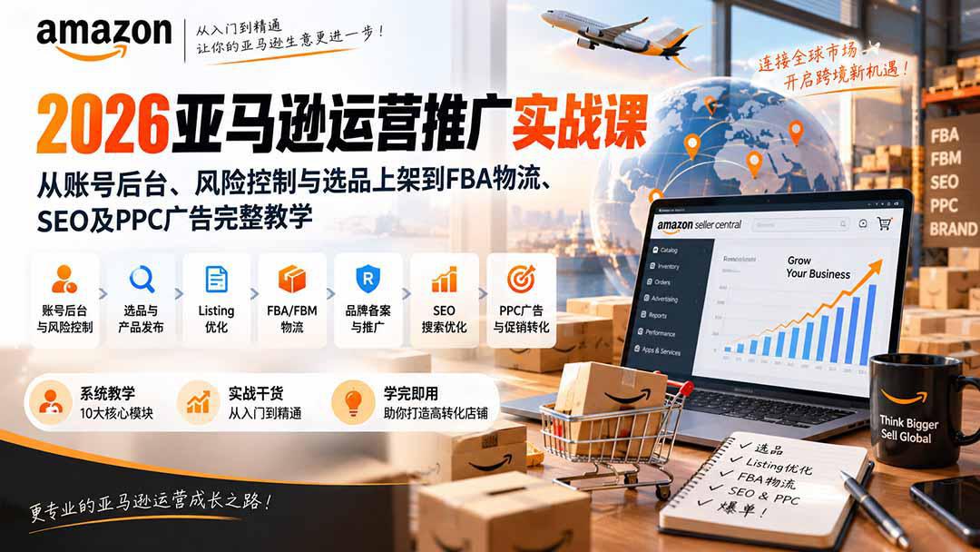 2026亚马逊运营推广实战课：从账号后台、风险控制与选品上架到FBA物流、SEO及PPC广告完整教学-2.jpeg