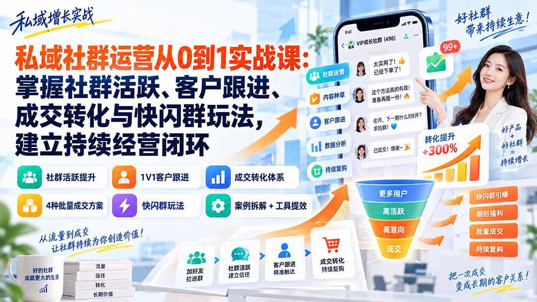 私域社群运营从0到1实战课：掌握社群活跃、客户跟进、成交转化与快闪群玩法，建立持续经营闭环-1.jpeg