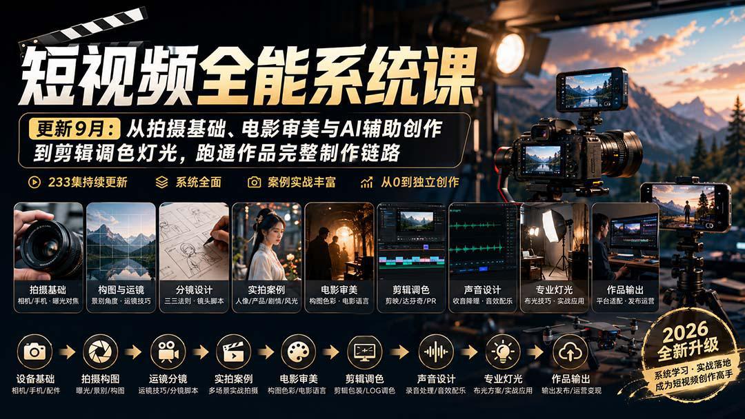 短视频全能系统课-9月完整版：从拍摄基础、电影审美与AI辅助创作到剪辑调色灯光，跑通作品完整制作链路-1.jpeg