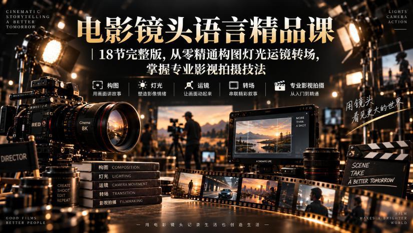 电影镜头语言精品课｜18节完整版，从零精通构图灯光运镜转场，掌握专业影视拍摄技法-1.jpeg