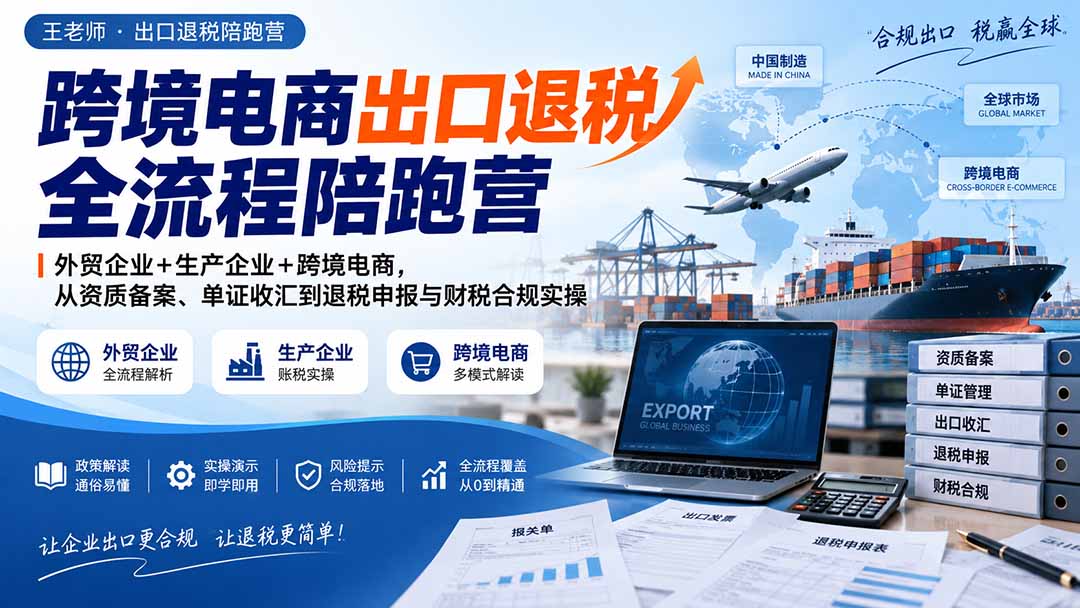 跨境电商出口退税全流程陪跑营｜外贸企业+生产企业+跨境电商，从资质备案、单证收汇到退税申报与财税合规实操-1.jpeg