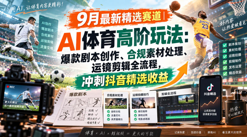 某大佬的9月最新精选赛道之AI体育顶级玩法，爆款剧本创作、版权规避、运镜剪辑全流程，稳拿抖音精选收益-1.jpeg