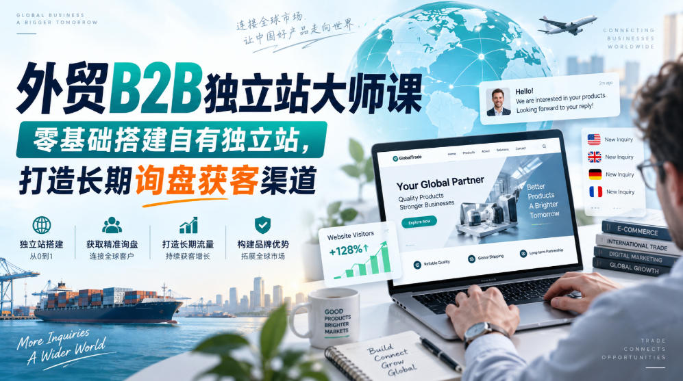 外贸B2B独立站大师课，零基础搭建自有独立站，打造长期询盘获客渠道-1.jpeg