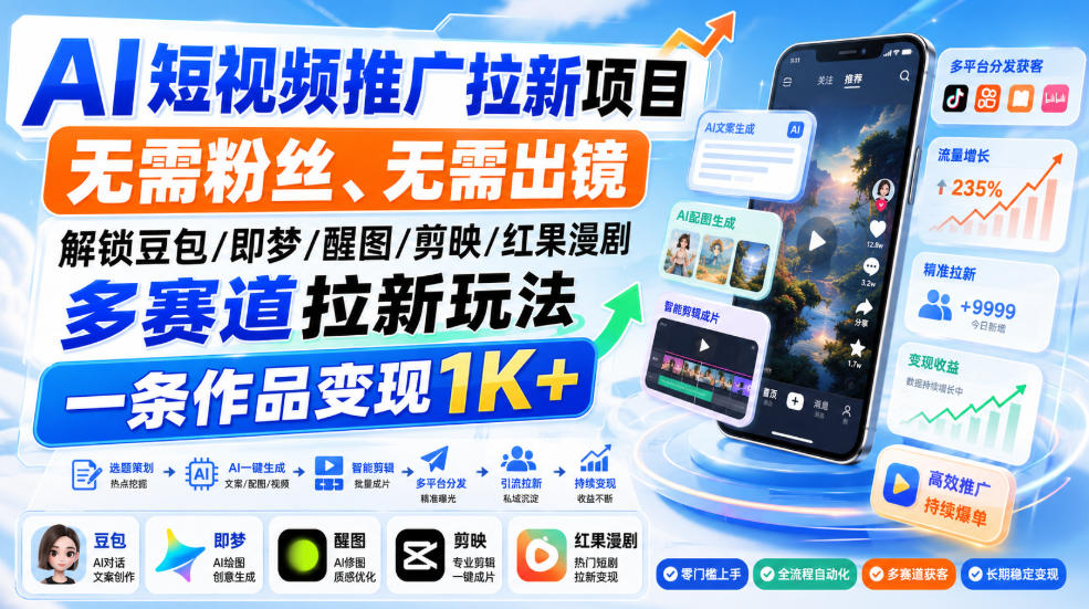 AI短视频推广拉新项目，无需粉丝、无需出镜，解锁豆包/即梦/醒图/剪映/红果漫剧多赛道拉新玩法，一条作品变现1K+(更新0918)-1.jpeg