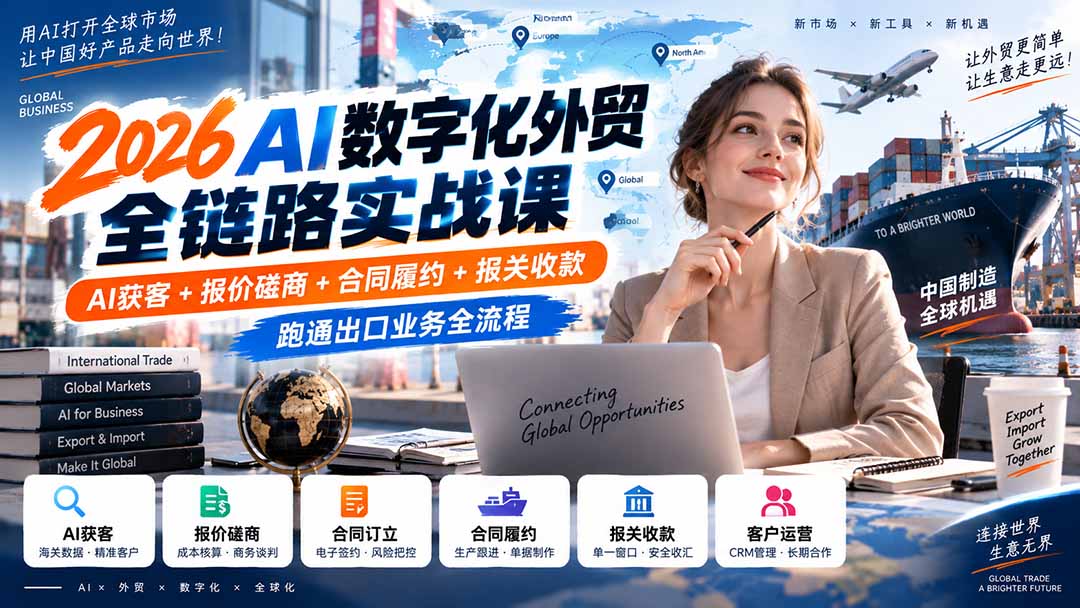 2026AI数字化外贸全链路实战课：AI获客+报价磋商+合同履约+报关收款，跑通出口业务全流程-1.jpeg