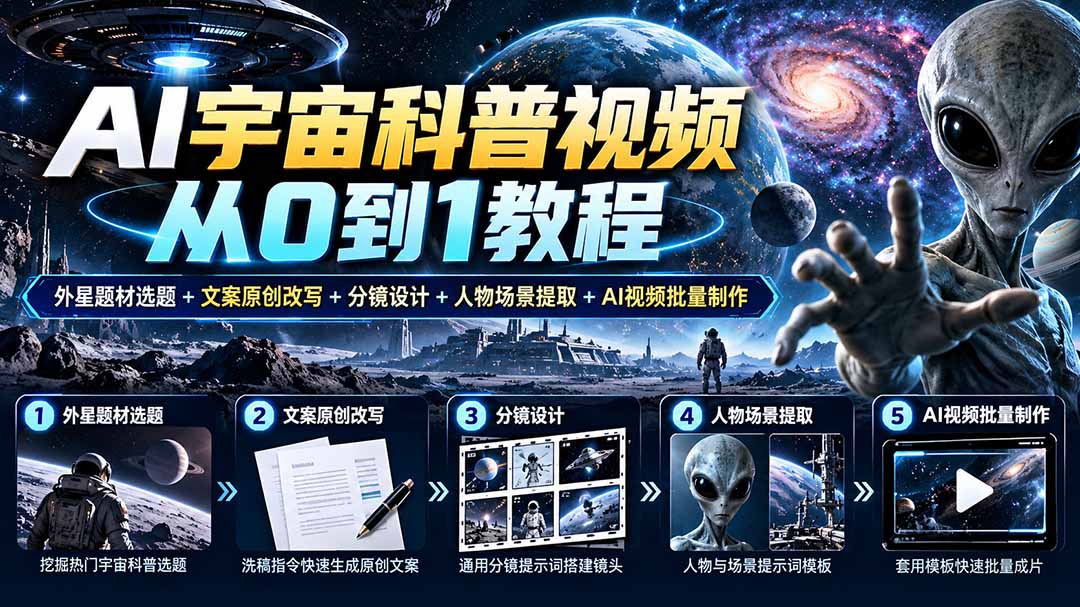 AI宇宙科普视频从0到1教程｜外星题材选题+文案原创改写+分镜设计+人物场景提取+AI视频批量制作-1.jpeg