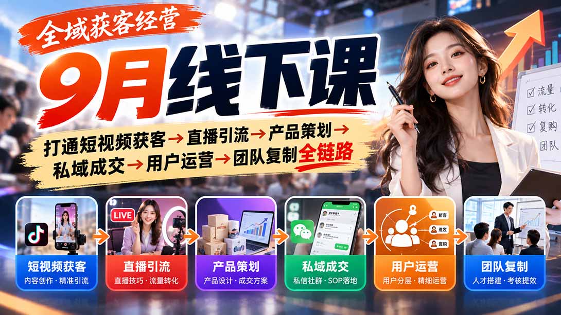 全域获客经营9月线下课：打通短视频获客→直播引流→产品策划→私域成交→用户运营→团队复制全链路-1.jpeg