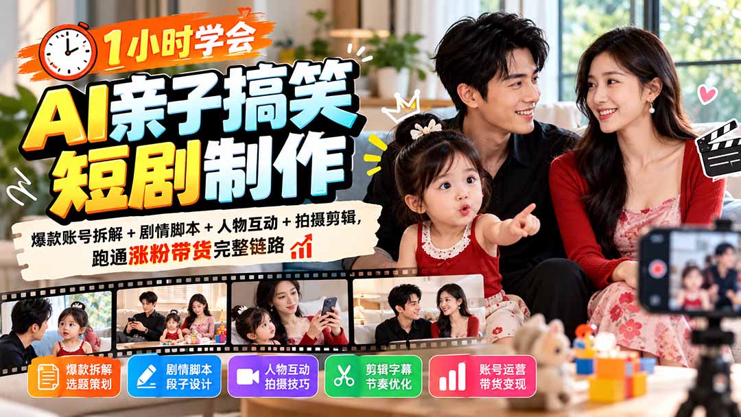 1小时学会AI亲子搞笑短剧制作：爆款账号拆解+剧情脚本+人物互动+拍摄剪辑，跑通涨粉带货完整链路-2.jpeg