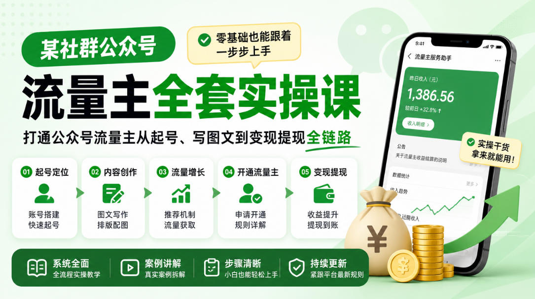 某社群公众号流量主全套实操课，零基础也能跟着一步步上手，打通公众号流量主从起号、写图文到变现提现全链路-1.jpeg