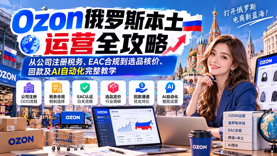 Ozon俄罗斯本土运营全攻略：从公司注册税务、EAC合规到选品核价、回款及AI自动化完整教学-1.jpeg