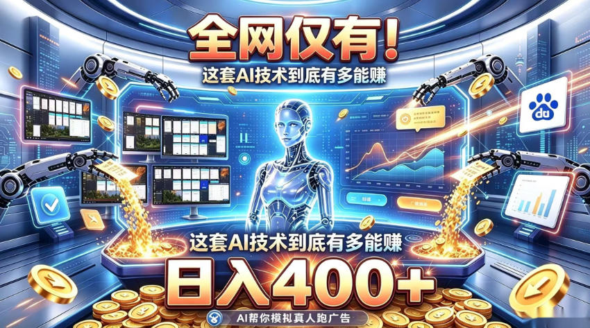 全网仅有！这套AI技术到底有多能賺，日入400+，无需人工干预，实现真正被动变现【揭秘】-1.jpeg