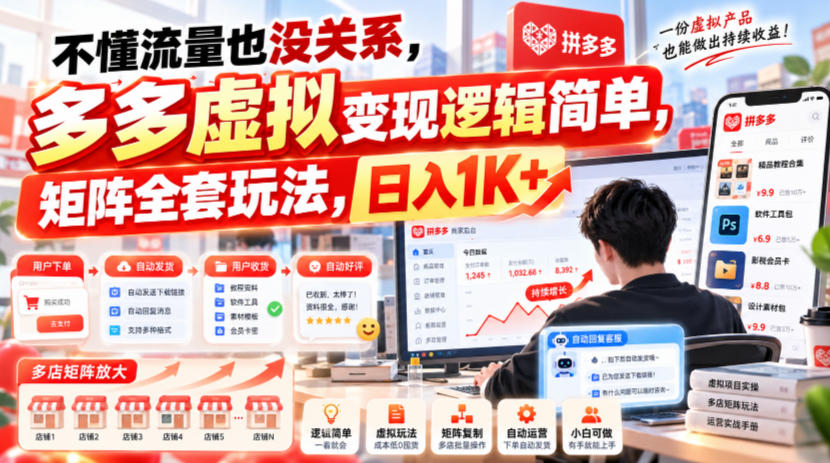 不懂流量也没关系，多多虚拟变现逻辑简单，矩阵全套玩法，日入1K+【揭秘】-1.jpeg