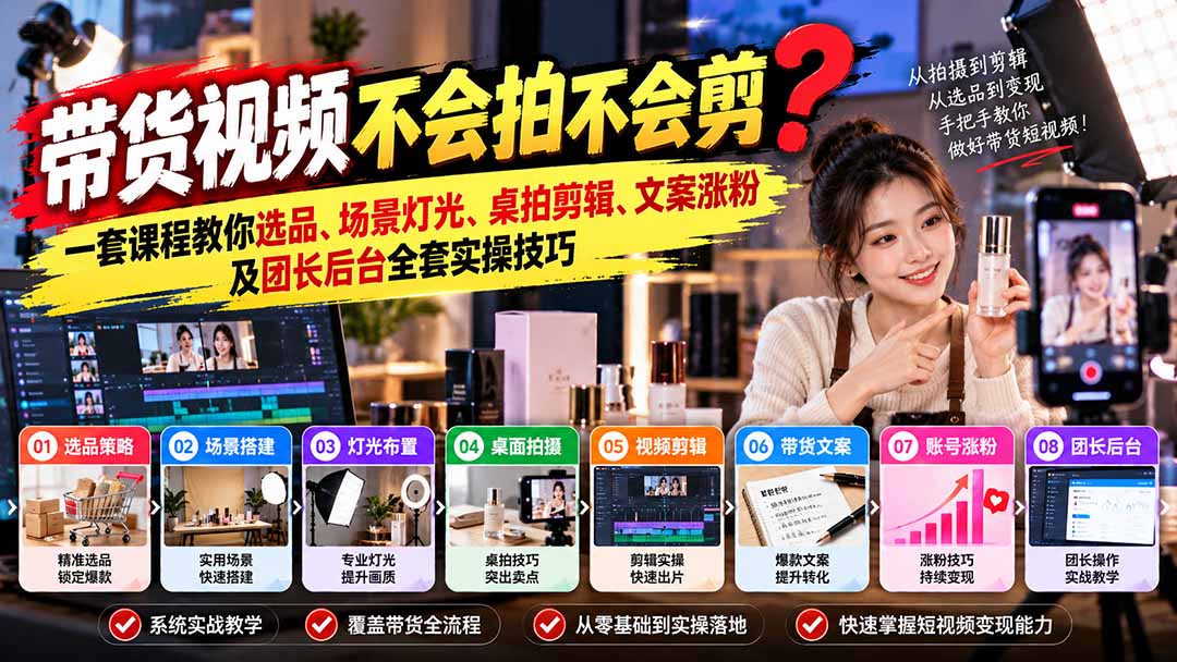 带货视频不会拍不会剪？一套课程教你选品、场景灯光、桌拍剪辑、文案涨粉及团长后台全套实操技巧 复制标题-1.jpeg