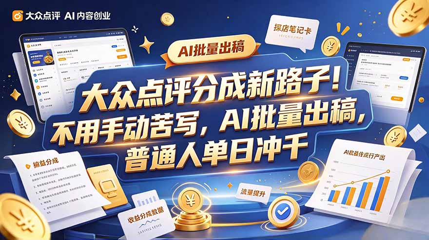大众点评副业新玩法，工具提效解放双手，批量做笔记，单日可破千-1.jpeg