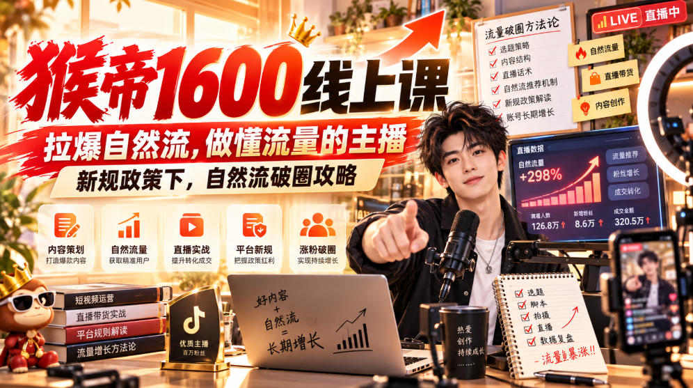 猴帝1600线上课，拉爆自然流，做懂流量的主播，新规政策下，自然流破圈攻略【更新261017】-1.jpeg