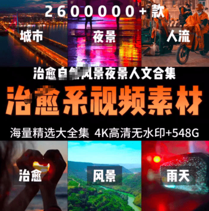 氛围感3W+海量高清剪辑实况素材，含雨天、雪天、夜景、街道等经典场景，伤感唯美励志短视频无水印素材-2.jpeg