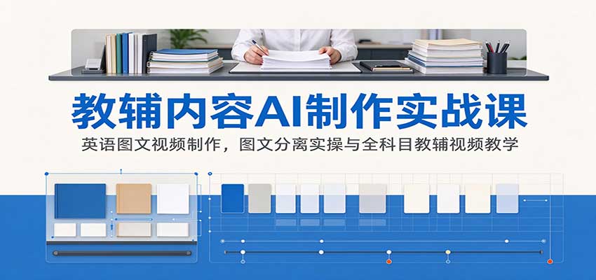 AI制作教辅内容实战课：英语图文视频制作，图文分离实操与全科目教辅视频教学-1.jpeg