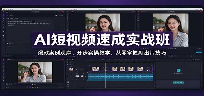 AI短视频速成实战班：爆款案例观摩、分步实操教学，从零掌握AI出片技巧-1.jpeg