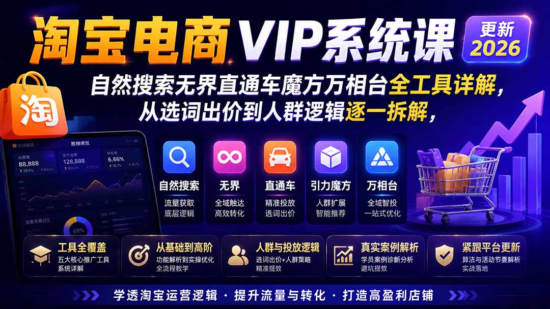 2026淘宝电商终局之战VIP课-更新1022：自然搜索+直通车+无界+精准人群，系统掌握测款动销与全店推广布局方法-1.jpeg