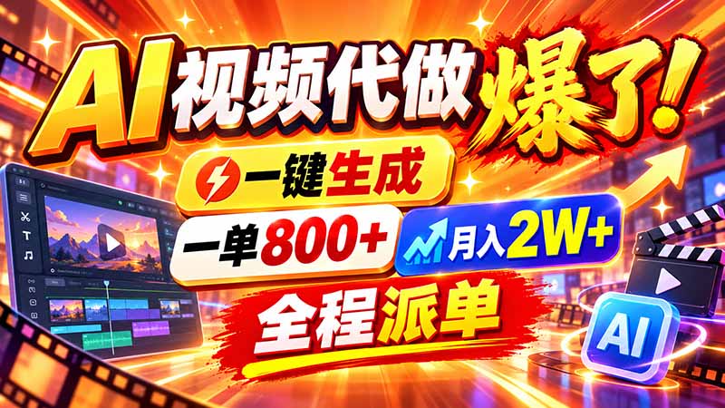 2026年底新赛道，AI视频代做一单800+，小白可做，告别打工-1.jpeg