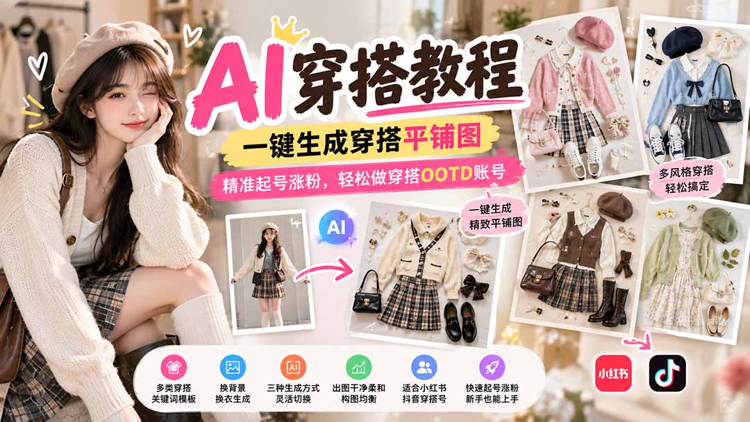 【无水印】AI穿搭教程｜一键生成穿搭平铺图，精准起号涨粉，轻松做穿搭OOTD账号-1.jpeg