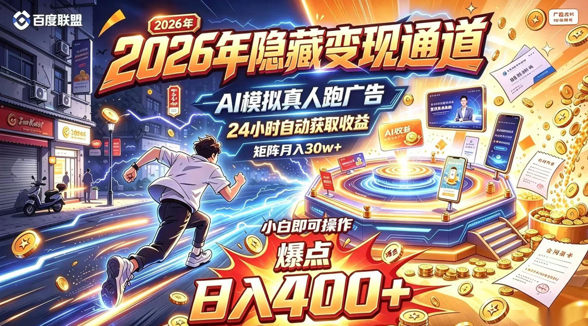 2026年别死磕自媒体，隐藏变现通道，AI模拟真人自动跑广告，小白即可操作，日入400+，矩阵月入可达到30w+【揭秘】-1.jpeg