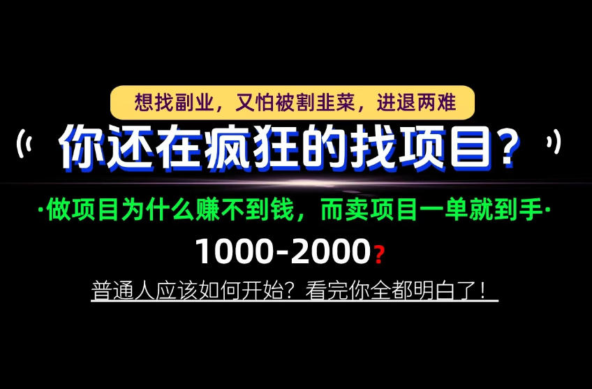 你还在疯狂的找项目？别傻了！卖项目才是真正的一本万利！怎么做，看完你全都明白！【揭秘】-1.jpeg