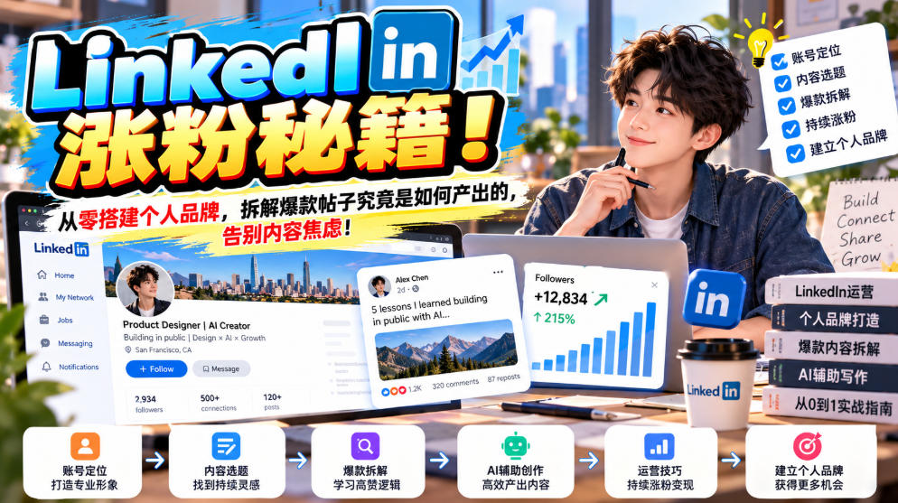 LinkedIn涨粉秘籍！从零搭建个人品牌，拆解爆款帖子究竟是如何产出的，告别内容焦虑！【原创双语字幕】-1.jpeg