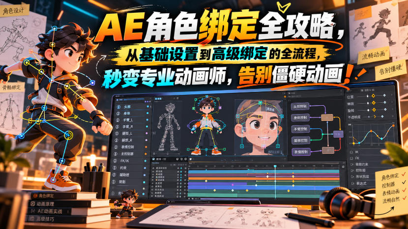 【无水印】AE角色绑定全攻略，从基础设置到高级绑定的全流程，秒变专业动画师，告别僵硬动画！【原创双语字幕】-1.jpeg