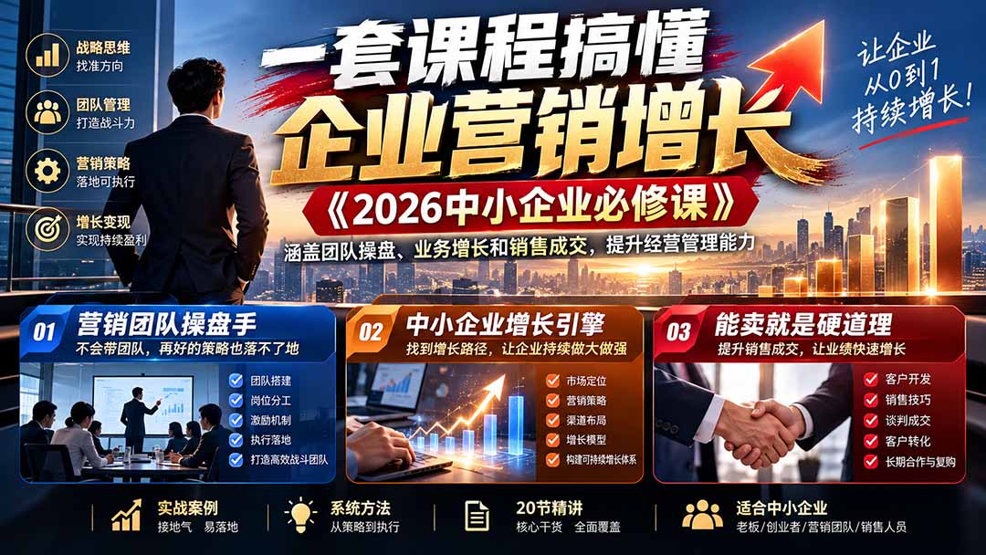 一套课程搞懂企业营销增长《2026中小企业必修课》涵盖团队操盘、业务增长和销售成交，提升经营管理能力-1.jpeg